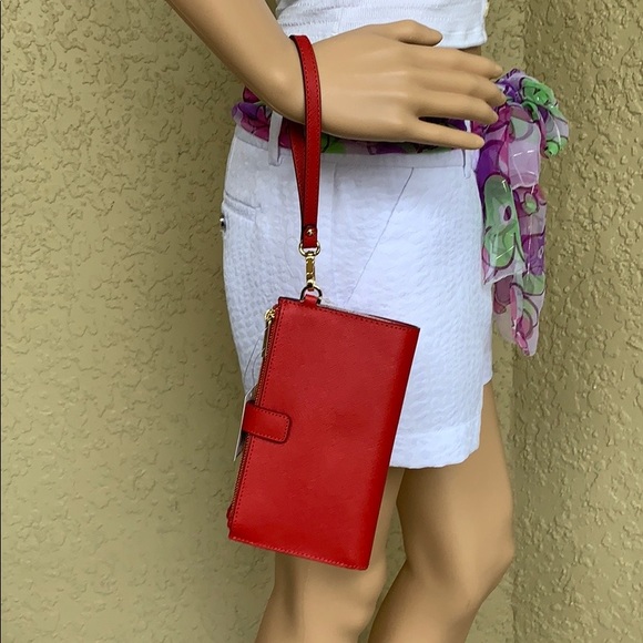 MICHAEL KORS LG DOUBLE ZIP WRISTLET FLAME - Picture 12 of 16